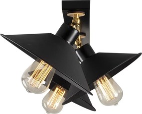 Plafoniera nera con paralume in metallo ø 24 cm Berceste – Opviq lights