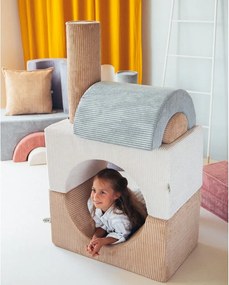 Gioco per psicomotricità color menta in velluto a coste 3 pz altezza totale 37 cm 75x49 cm Rainbow Montessori – Wigiwama