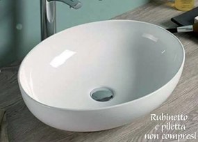 Lavabo Ciotola Parigi Bianco, da Appoggio, 52x39.5x13 cm