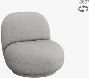 Poltrona girevole Chuck in ciniglia - L77 cm