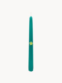 Candele a bastoncino dipinte a mano Christmas Star 2 pz