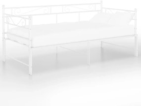 Telaio divano letto estraibile bianco in metallo 90x200 cm
