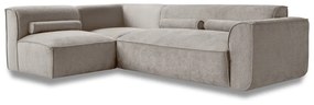 Divano angolare componibile beige (con penisola a sinistra) Flex Felix – Miuform