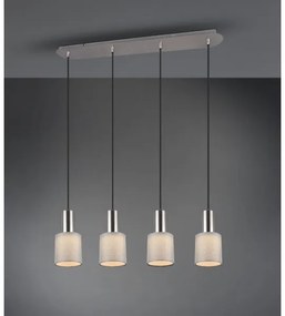 Trio - Lampadario su corda WAILER 4xGU10/5W/230V grigio