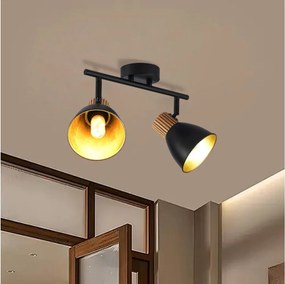 Brilagi - Faretto ODENSE 2xE14/10W/230V legno/nero