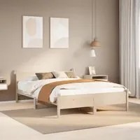 Letto senza Materasso 140x200 cm in Legno Massello di Pino 855591