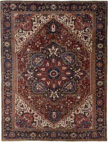 Heriz Tappeto 300 x 390 Rosso (Iran) Annodato A Mano
