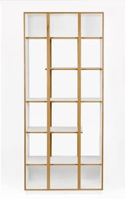 Libreria bianca in rovere 90x210 cm Newbury - Woodman