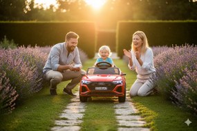 Macchina Elettrica per Bambini 12V Licenza Ufficiale Audi SQ8 E-Tron con Telecomando e Sedile Pelle Rosso...