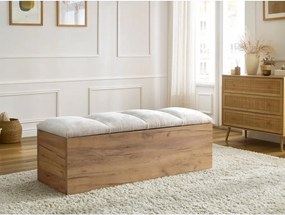 Panca in grigio chiaro e colore naturale Kumo - Bobochic Paris