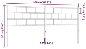 Testiera in Metallo Nero 160 cm