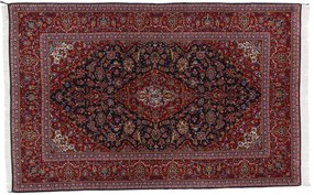 Kashan Tappeto persiano 140 x 220 Rosa (Iran) Annodato A Mano