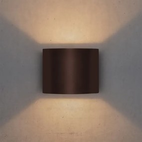 Brilagi - Lampada da parete LED per esterni RONDO LED/6W/230V marrone IP54