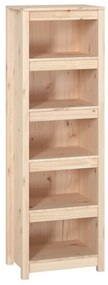 Libreria 50x35x154 cm in legno massello di pino
