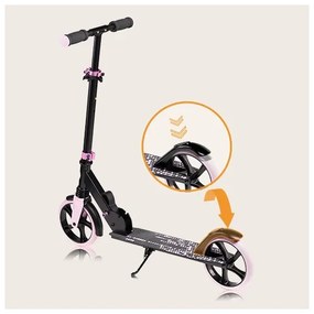 Lionelo - Monopattino per bambini LUCA nero/rosa