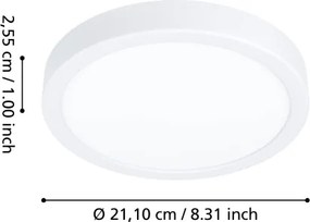 Eglo 901376 - Plafoniera dimmerabile per bagno LED RGBW FUEVA-Z LED/11,2W/230V 21,1cm IP44 bianca