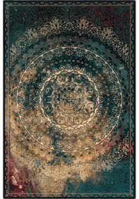 Tappeto in lana color petrolio 133x180 cm Ann - Agnella