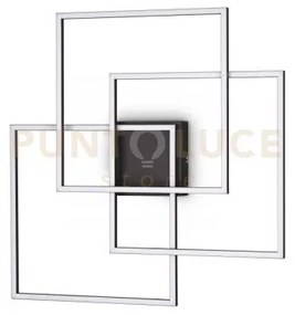 Lampada da soffitto frame pl quadrato nero