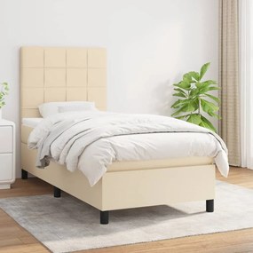 Giroletto A Molle Con Materasso Crema 100x200 Cm İn Tessuto /