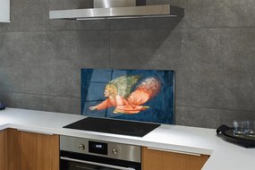 Pannello paraschizzi cucina Angelo alato d'arte 100x50 cm