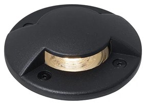 Faretto da terra moderno nero GU10 50mm 2-Luci Effetto IP65/IP67 - Cellar