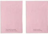 Set 2 strofinacci 45x65 cm malva con scritta