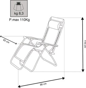 DIVES - sdraio mare prendisole pieghevole