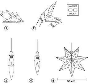 Eglo 410244 - Decorazione natalizia SENSY 1xE14/25W/230V 54 cm