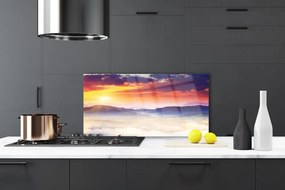 Pannello paraschizzi cucina Montagna, sole, paesaggio 100x50 cm