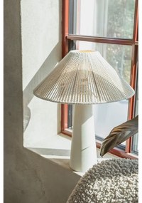 Lampada da tavolo beige con paralume in tessuto (altezza totale 50 cm) Favoro – Markslöjd