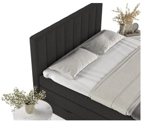 Letto boxspring nero con contenitore 180x200 cm Ruby - Maison de Rêve