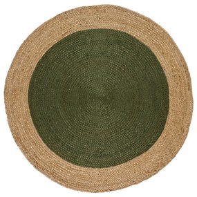 Tappeto rotondo colore verde-naturale ø 90 cm Mahon - Universal