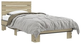 Giroletto Rovere Sonoma 90x190cm İn Legno Multistrato E Metallo /