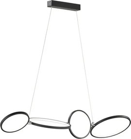 Lampadario LED moderno Rondo nero 3000K 4600 lumen