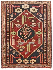 Gashghai Tappeto 150 x 110 Rosso (Iran) Annodato A Mano