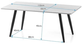Tavolo da lavoro con piano in rovere 55x110 cm Pyxe - Homede