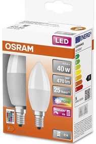 SET 2x Lampadina LED RGBW dimmerabile B38 E14/4,9W/230V 2700K + +TC - Osram