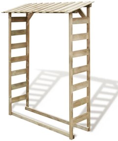 Deposito Per Legname Capanno 150x44x176 Cm Pino Impregnato /