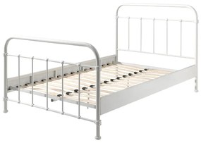 Letto per bambini in metallo bianco, 120 x 200 cm New York - Vipack