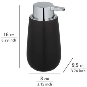 WENKO 23652800 - Dispenser per sapone BADI 320 ml nero