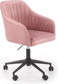 Sedia da ufficio Fresco in velluto rosa - H91 cm