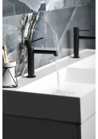 Sapho - Miscelatore per lavabo SOLARIS 20 cm nero opaco