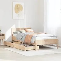 Letto senza Materasso 75x190 cm in Legno Massello Pino 3301773