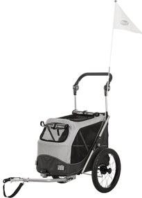 Rimorchio Da Bici Per Cani M Grigio /