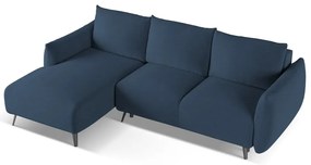 Divano angolare blu (con penisola a sinistra) Malie – Makamii