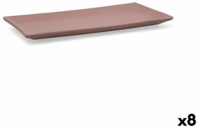 Vassoio per aperitivi Quid Mineral Gres Terracotta Ceramica 15 x 30 cm (8 Unità)