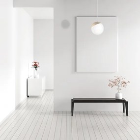 Lampadario a sospensione con filo SFERA WOOD 1xE14/40W/230V bianco