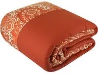 Trapunta matrimoniale stampa Paisley ruggine double face