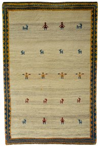 Gabbeh Tappeto persiano 190 x 130 Beige (Iran) Annodato A Mano