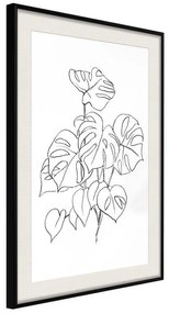 Poster  Bouquet of Leaves  Cornice Quadri Cornice nera con pass-partout, Larghezza x Altezza Home decor 40x60